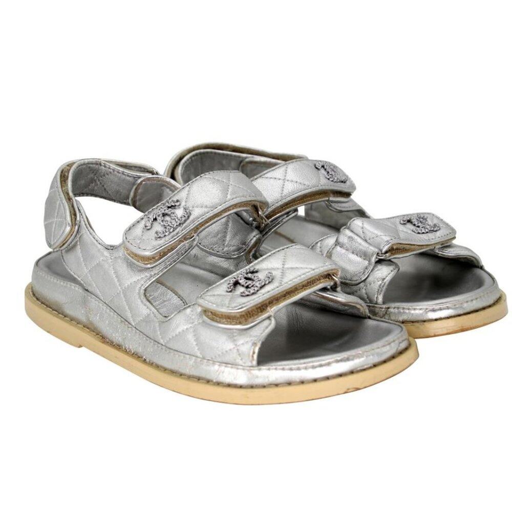 Chanel Cc Logo Dad 35 Quilted Leather Sandals CC-0916N-0007 - Picture 5 of 12